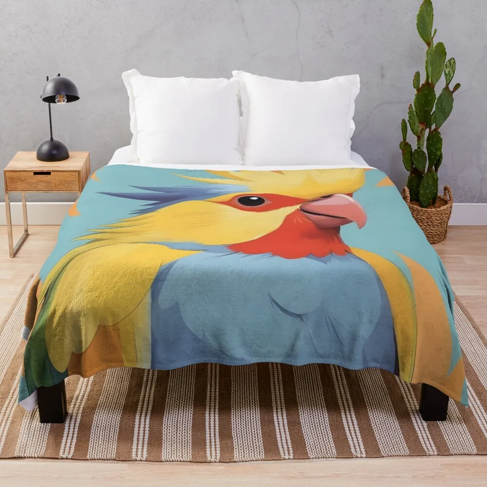 

Cockatiel Art Throw Blanket
