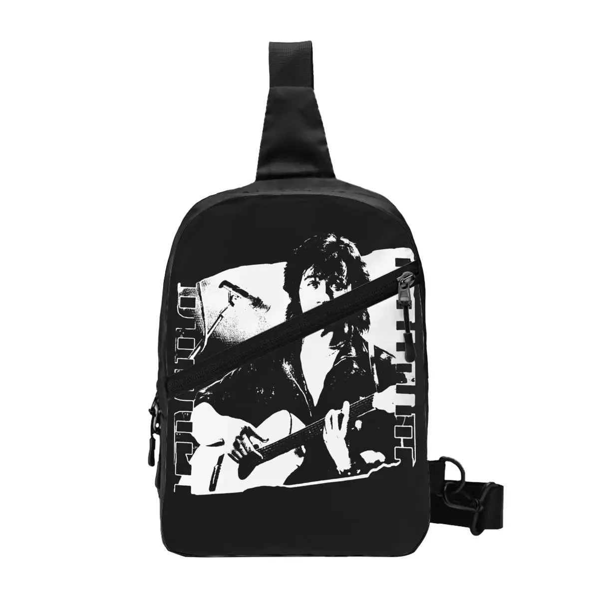 Casual Viktor Tsoi Kino Rock Sling Crossbody Backpack Men Russian Band Legend Shoulder Chest Bags for Camping Biking