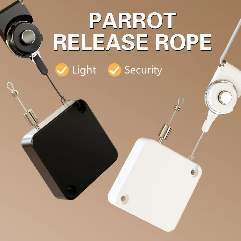 Automatic Retractable Parrot Leash With Foot Ring - Safe Flight Harness For Lovebirds, Cockatiels, And Other Small Birds