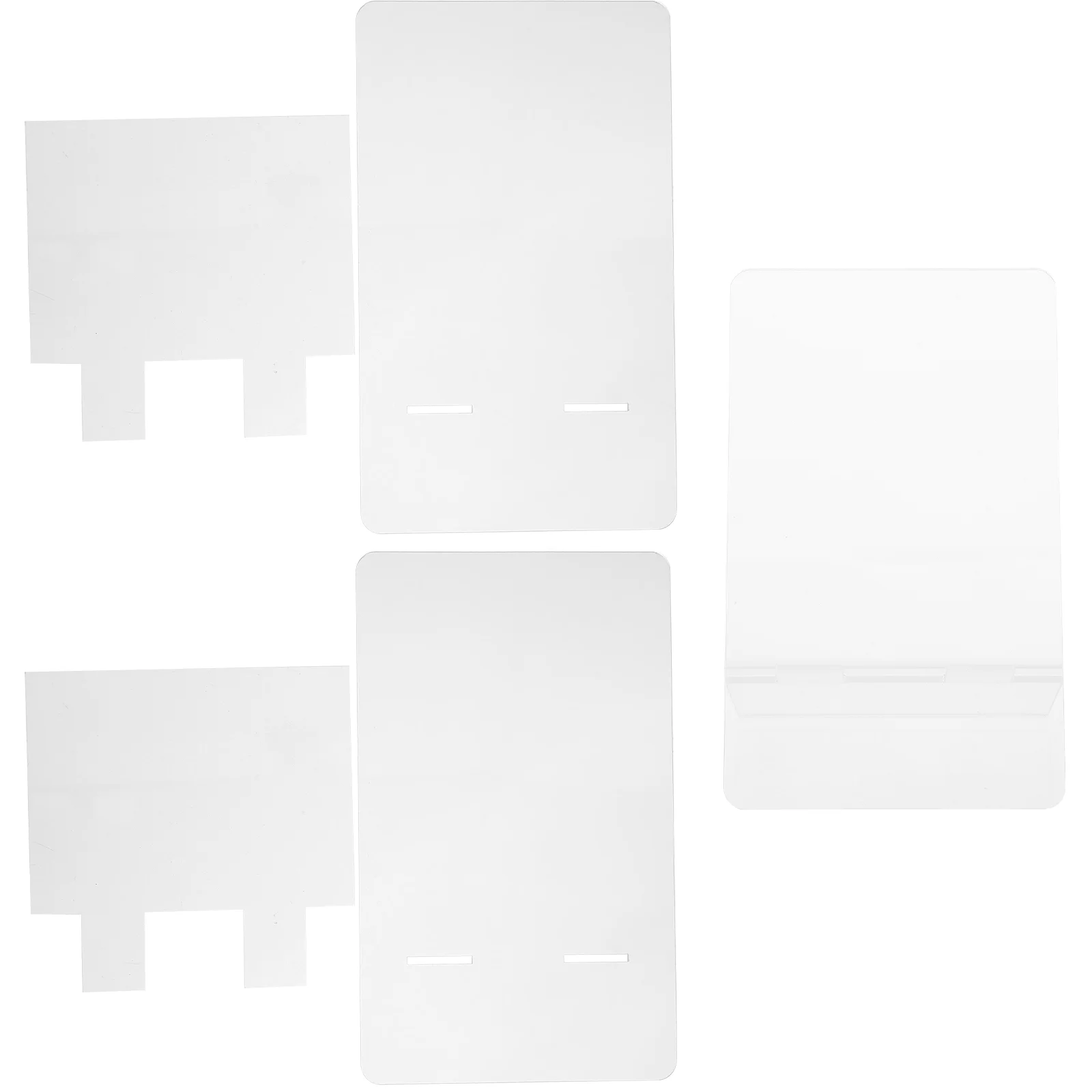 3 Pcs Desktop Erase Board Office Supply Creative Acrylic Note Dry Boards Writing Message Multi-function Memo Small White