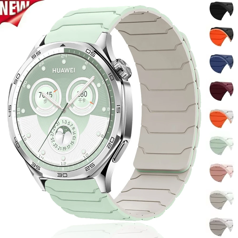 

Magnetic Silicone Strap for 20mm 22mm Huawei Watch GT4/5/5 Pro GT3 46mm Sport Band for Amazfit Active 2/GTS/GTR/Bip 6/Balance 2
