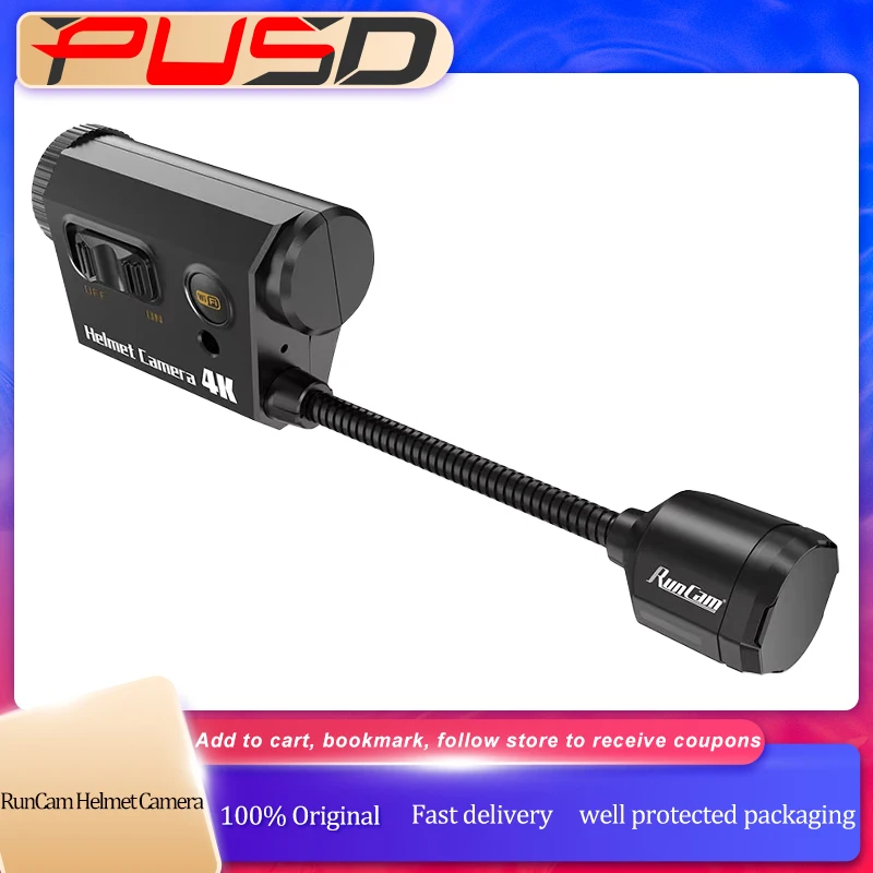 

RunCam Helmet Camera 4K Face Mask Recorder Airsoft Recording Long Battery Life 1920*1080 60fps Built-in Wifi/Type-C Interface