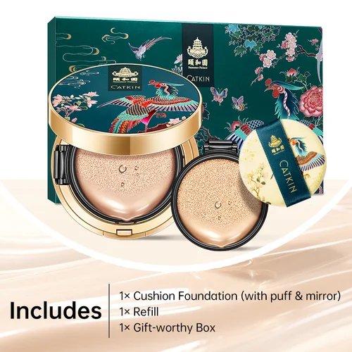 Imagen 2 del producto Catkin Phoenix Cushion Foundation Cobertura total, Acabado satinado transparente, Recambio incluido, Beige claro