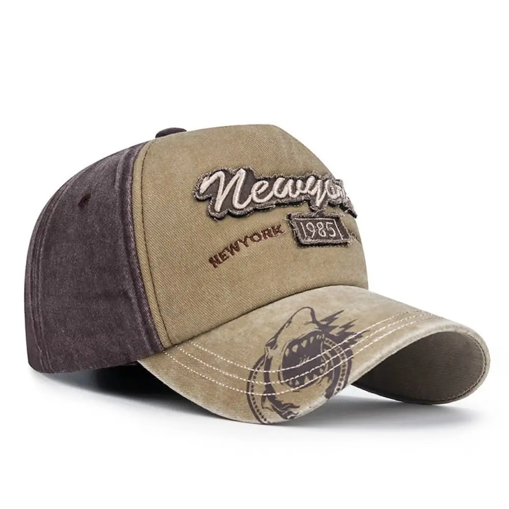Retro Two-Tone New York 1985 Baseball Cap Washed Cotton Hip Hop Dad Hat Distressed Adjustable Trucker Cap For Man Women Unisex