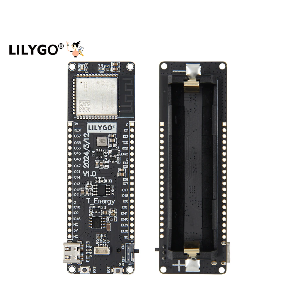 Module LILYGO T-Energy-S3 ESP32-S3 FLASH 16M PSRAM 8M Carte de développement programmable avec support de batterie 18650