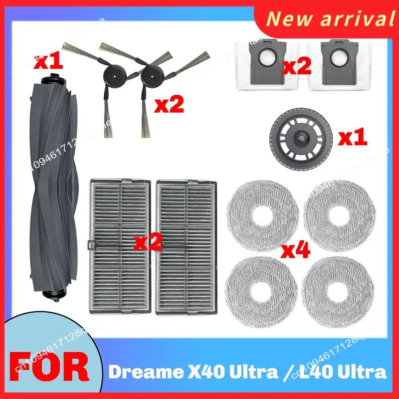N89R Аксессуары для робота-пылесоса Dreame X40 Ultra/L40 Ultra, запасные части, основная щетка, фильтр, мешок для пыли, накладка для швабры