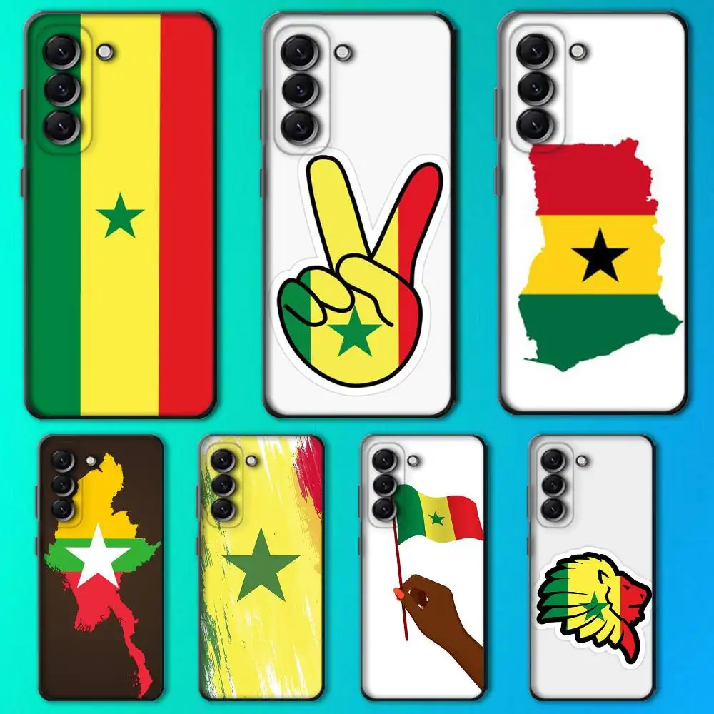 

Senegal Flag Case Phone Case For Samsung Galaxy A13,A21s,A22,A31,A32,A52,A53,A71,A80,Soft Black Shell