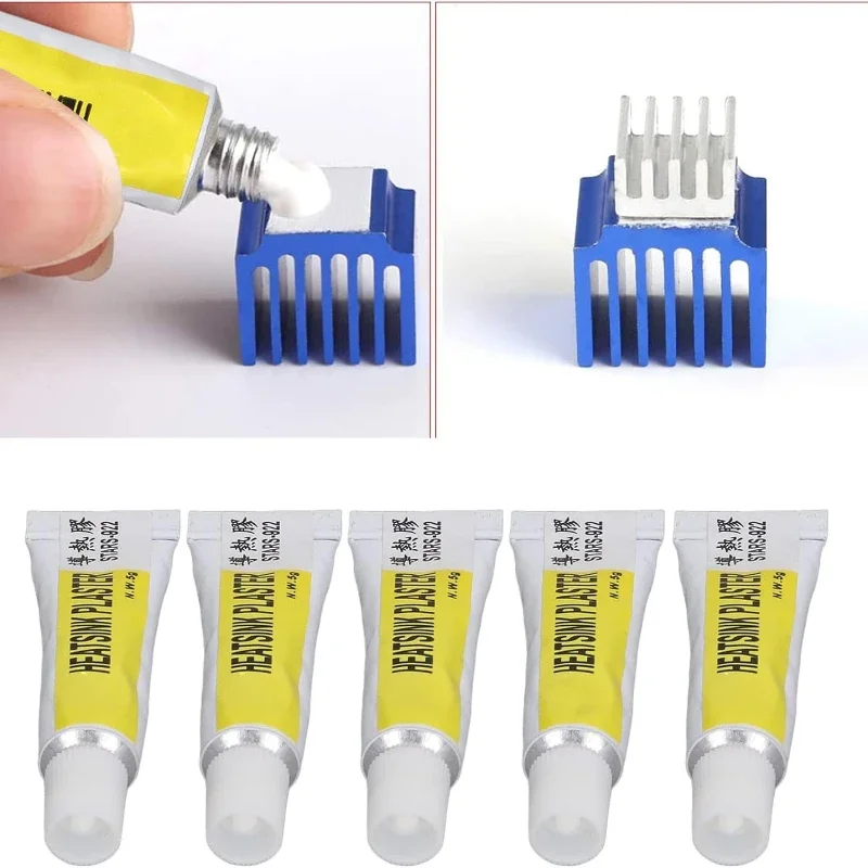 5g Thermal Silicone Glue Heatsink Paste Plaster Viscous Adhesive for Electronics Encapsulation LED IC Cooler Radiator Sealers
