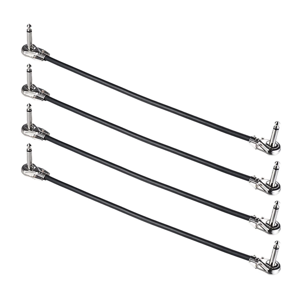 Cables de conexión para Pedal de guitarra, cables de conexión de instrumentos de PVC y cobre para efectos de guitarra eléctrica, 4 Uds.