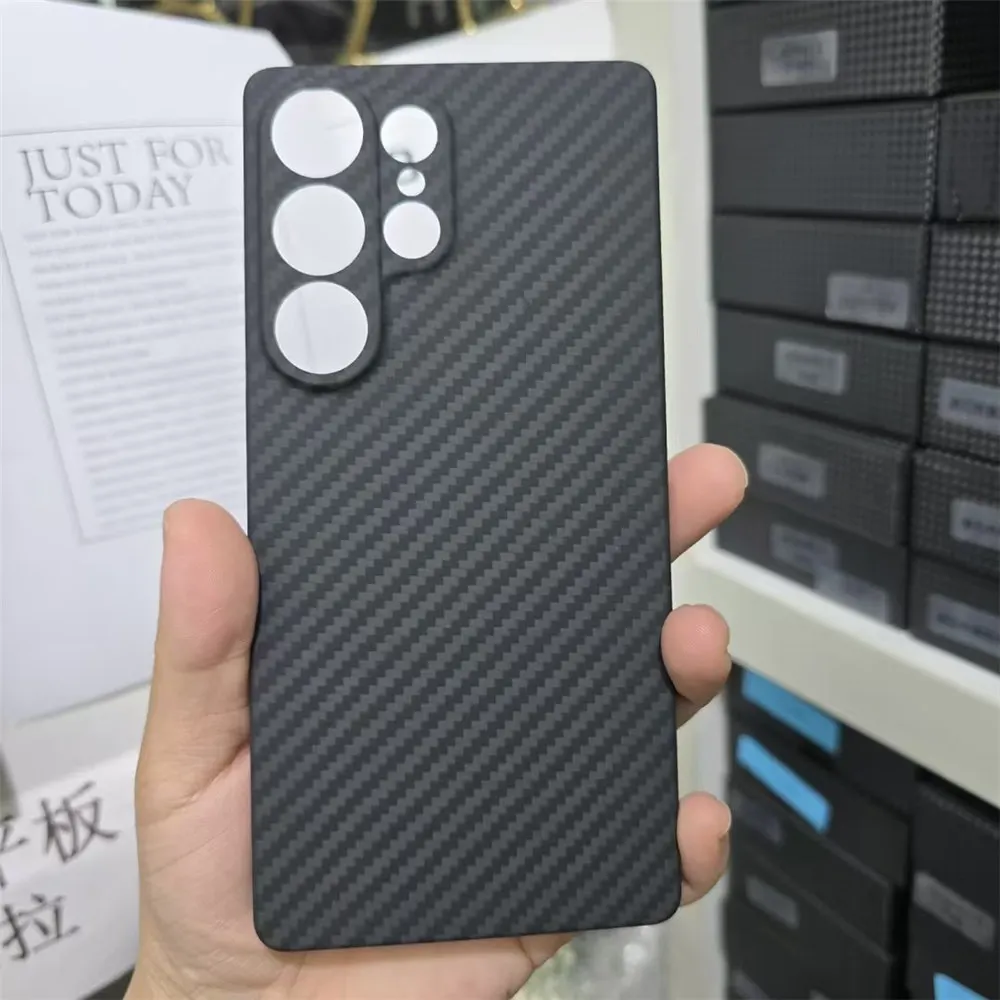 Premium Carbon Fiber Slim Case for Samsung Galaxy S25 S25+ S25 Ultra Matte Back Cover