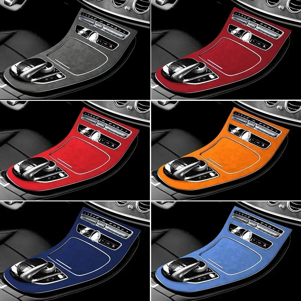 

Alcan tara For Mercedes Benz E Class W213 2016 2017 2018 Car Central Gear Shift Panel Sticker Trim Cover Pad Protect Shell Cap