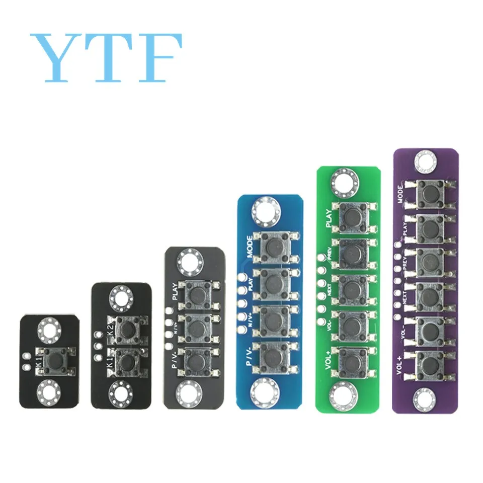 3/4/5 Bit Independent Button Module MCU External Button Module Micro Switch Button Board Bluetooth-compatible Power Amplifier