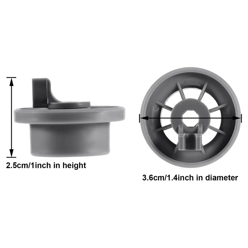INLIG-16Pcs Dishwasher Wheel Durable 165314 Dishwasher Lower Rack Wheel Replacement Fit For Whirlpool And Kenmore Dishwasher view 6