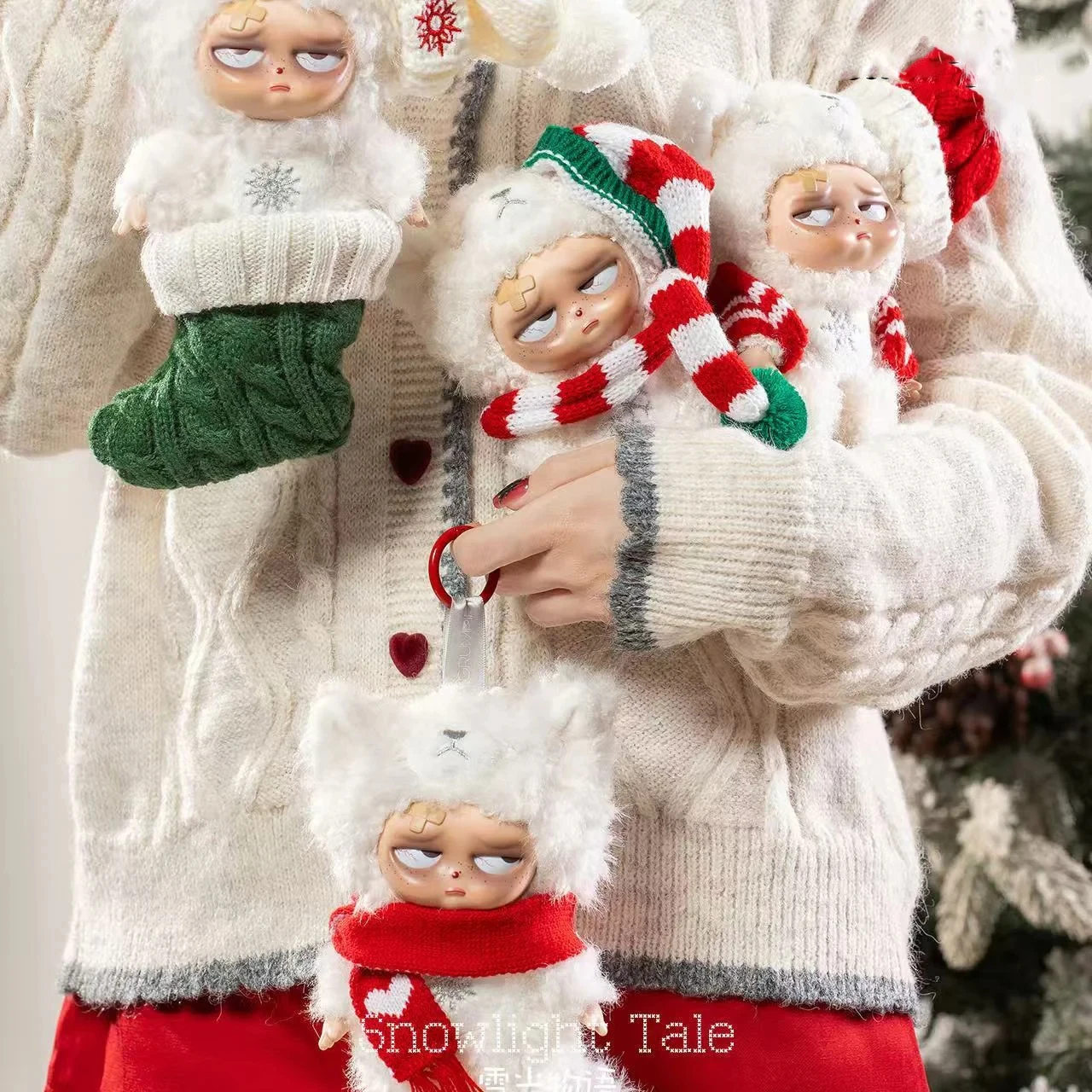 

Hot Christmas Sleepless Grumpipi Limited Edition Snowlight Tale Christmas Series Blind Box Anime Figure Dolls Plush Pendant Gift