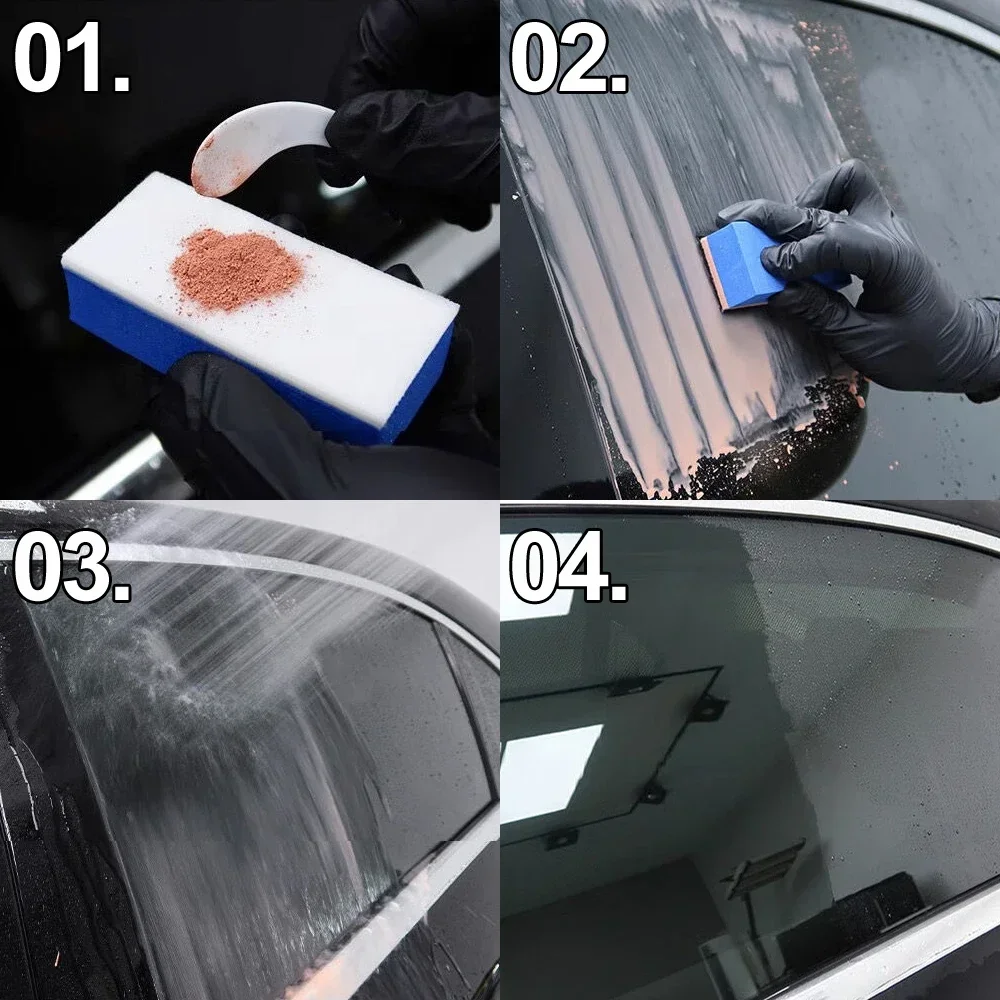 Car Glass Polishing Powder Rearview Mirror Windshield Degreasing Film Cleaning Repair Agent Antioxidant Household Glass Cleaner