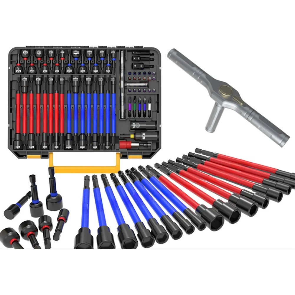 

62pcs Socket Wrench Sleeve Combination Set Hex Socket Magnetic Nut Drive Set Car Auto Repair Tools Bike Multitool Bike Tool Kit
