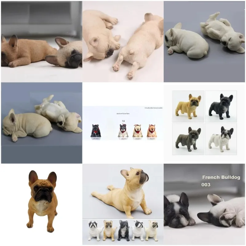 JXK 1/6 Scale JXK045 French Bulldog Resin Decadent Animal Model for 12 Inch Pet Decoration Action Figures Collection