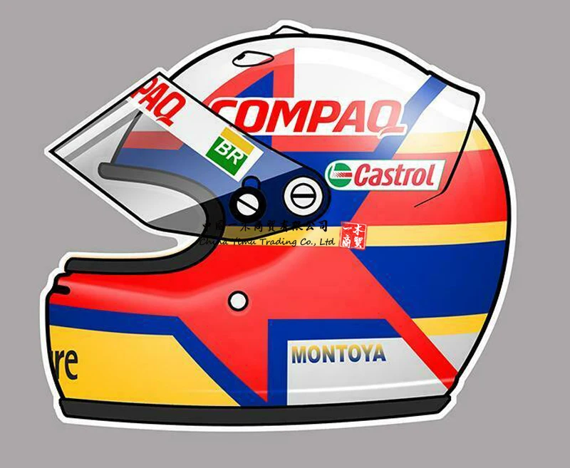 

Juan Pablo MONTOYA left Sticker gauche vinyle laminé for castrol compaq