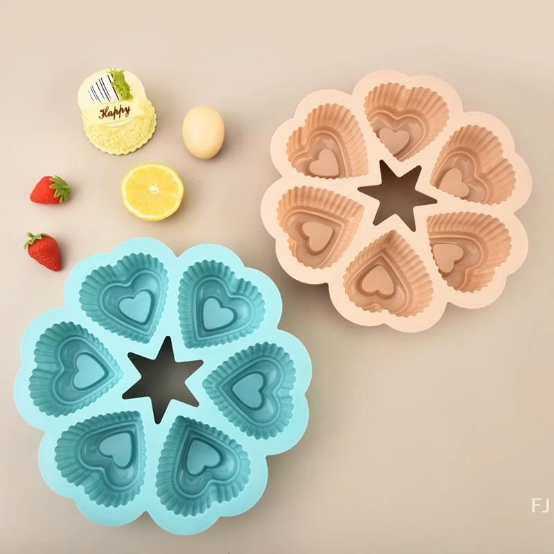 [YU]1pcHeart-Shaped Cake Mold - Food-Grade Non-Stick Baking Tray For DIY Chocolates, Cakes, Valentine'S Day & Home Baking