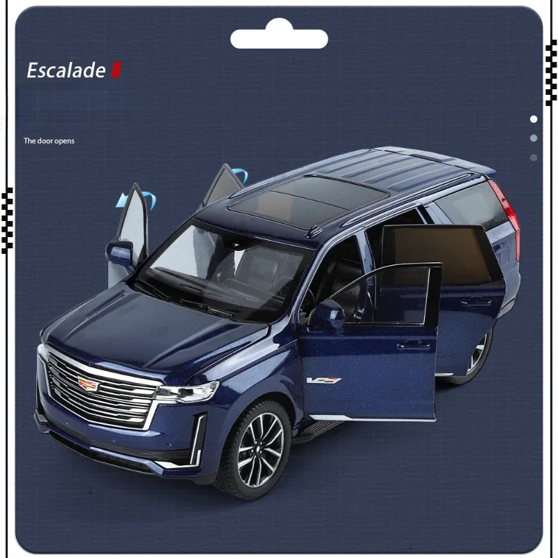 Simualtion 1:24 Cadillac Escalade Alloy Model Sound Light Pull Back Diecast Children's Toy Vehicles Collection Miniature Voiture