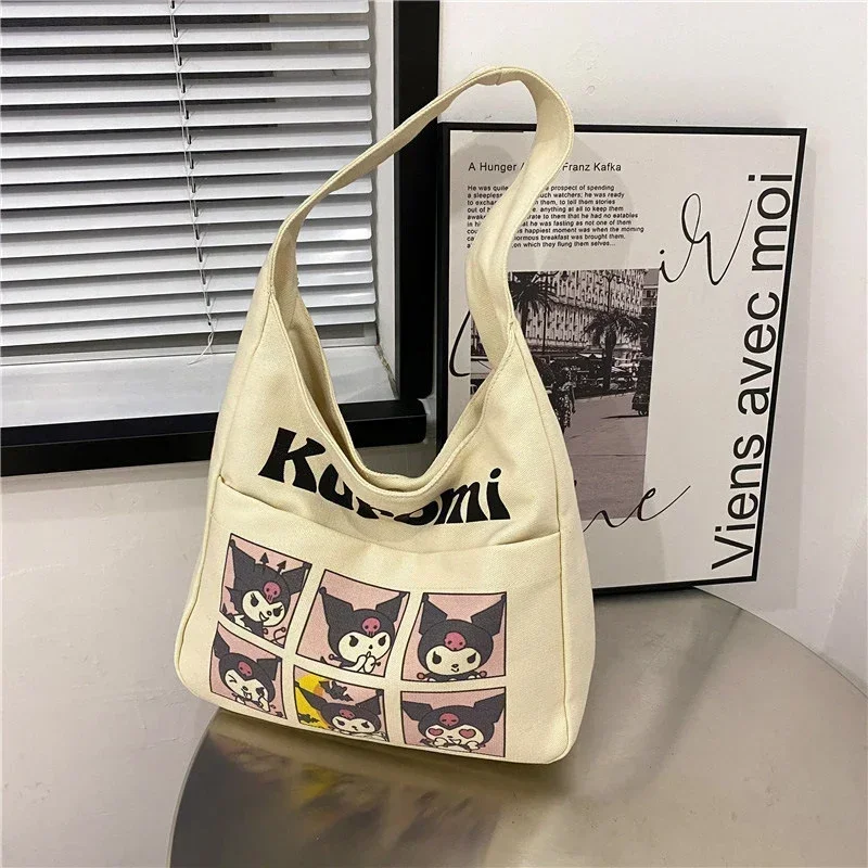 MINISO Disney Serie Cartoon Casual Canvas Bag Cute Snoopy Shoulder Bag Printed Underarm Bag Modna torebka o dużej pojemności