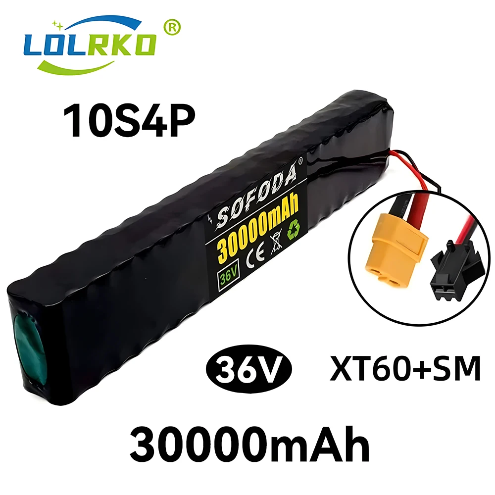 10 s4p 36V 30000mAh elektryczny skuter akumulator litowy 18650 akumulator 36V 30Ah elektryczny skuter akumulator do skutera elektrycznego