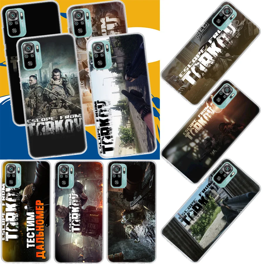 Escape From Tarkov Phone Case For Xiaomi Redmi Note 11S 11T 11E 12S 12 Pro Plus 11 10S 10 9S 9T 9 8T 8 7 Coque Soft Cases Transp