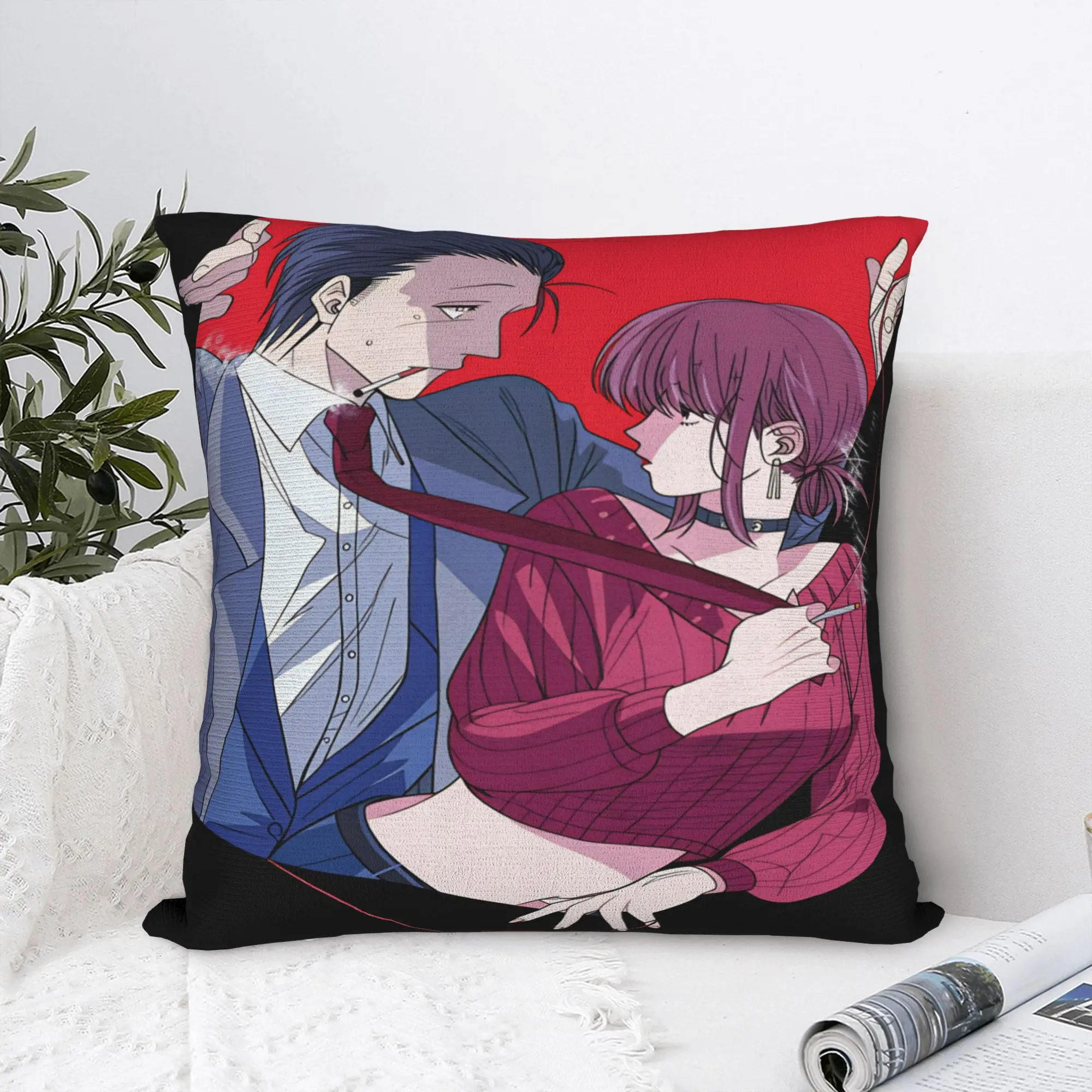 Smoking Behind Supermarket Yamada  Pillowcases  Kawaii Pillow Case For Chair Sofa Home Decor Soft Pillow Cover