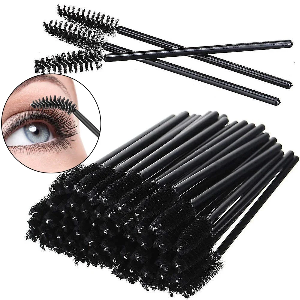 50pcs Disposable Eyelash Mascara Wands Brush Eyebrow Eye Lashes Cosmetic Brushes Applicator Spoolers Women Makeup Brush Tools