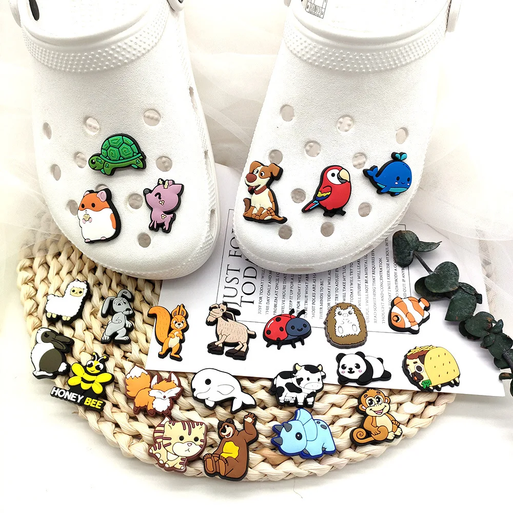 

Shoe Charms Accessories for Crocs Sandals Shoe Buckle PVC Soft Rubber Small Animal Series DIY Accessories Wholesale Y2k Fashion