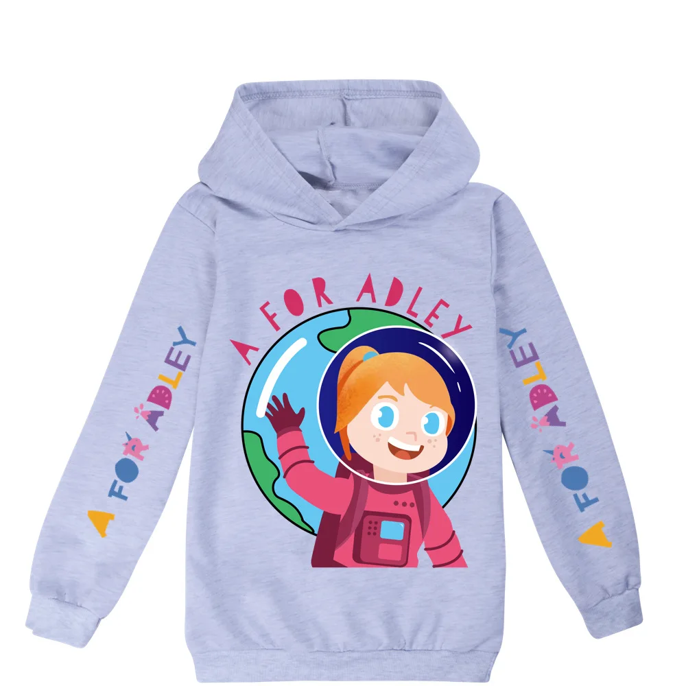 A for Adley Hoody Spring Autumn Boys Girls Pullovers Kids Pure Cotton Hoodie Sweatshirt Long Sleeve Children Clothes Sportswear