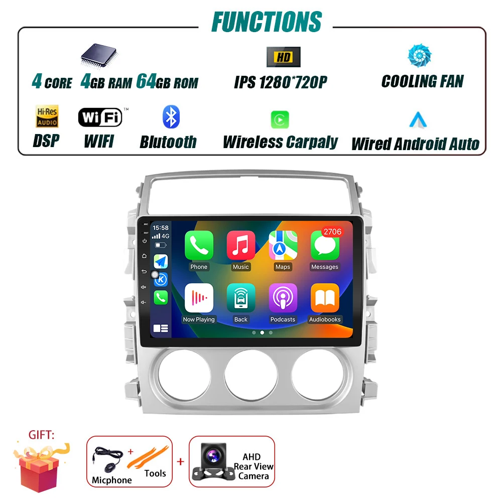 Android 16 Voor Suzuki Liana 2004-2013 Auto Radio Multimedia Video Player GPS Navigatie Stereo Draadloze Carplay Auto WIFI GEEN 2DIN