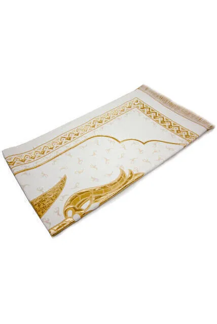 Tulips Chenille Prayer Rug Yellow Sheet of Muslim Islamic Prayer Mat Holy Quraan Islamic Mats