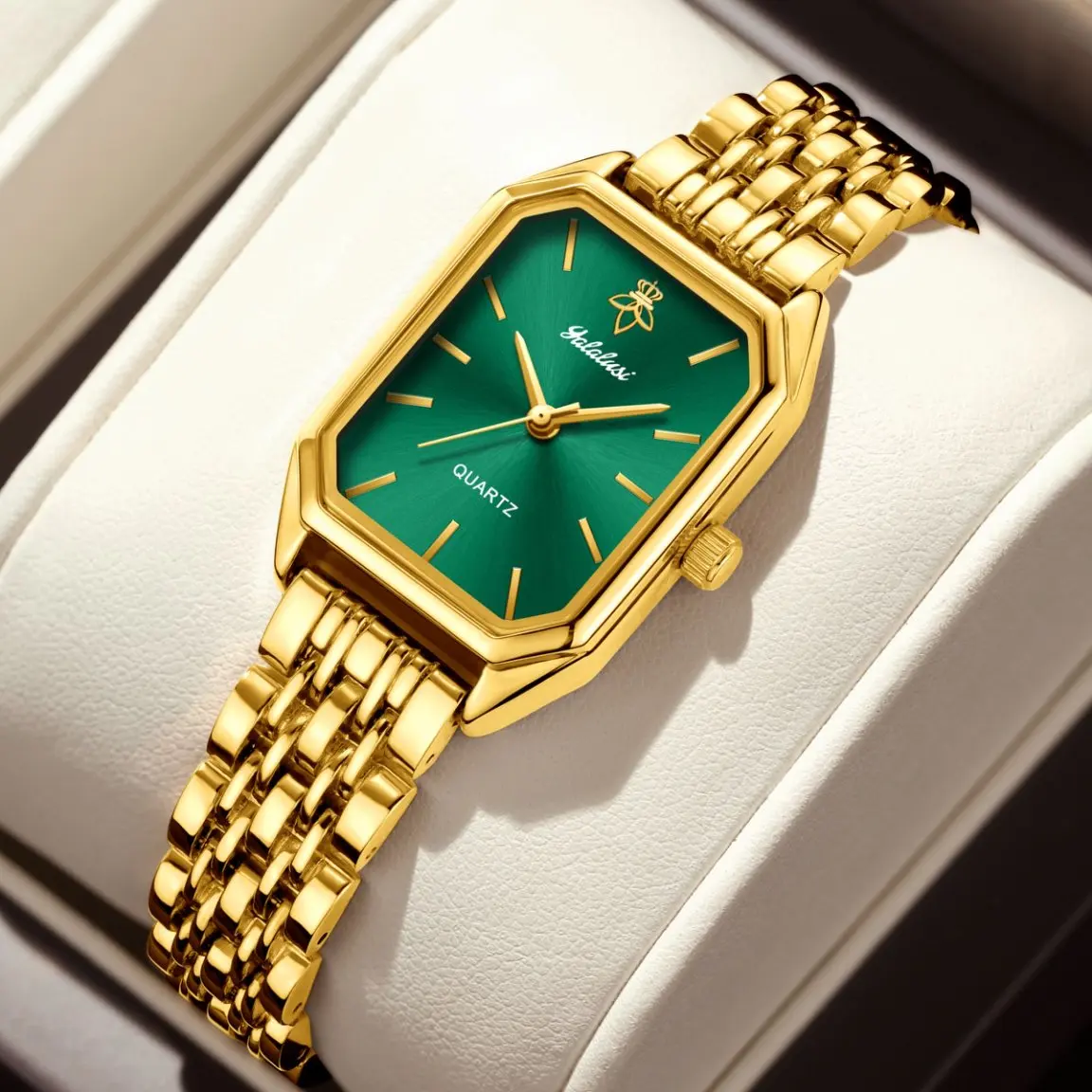 

Yalalusi Brand Fashionable Women’s Water-Resistant Quartz Square Compact Bracelet Watch reloj mujer watch for ladies