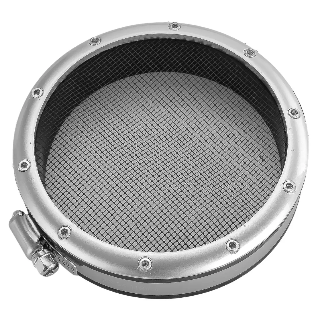 واقي شواية مدخل توربو فضي مقاس 4 بوصات للسيارة، واقي شبكي من قطعة واحدة بتصميم Turbonetics #3