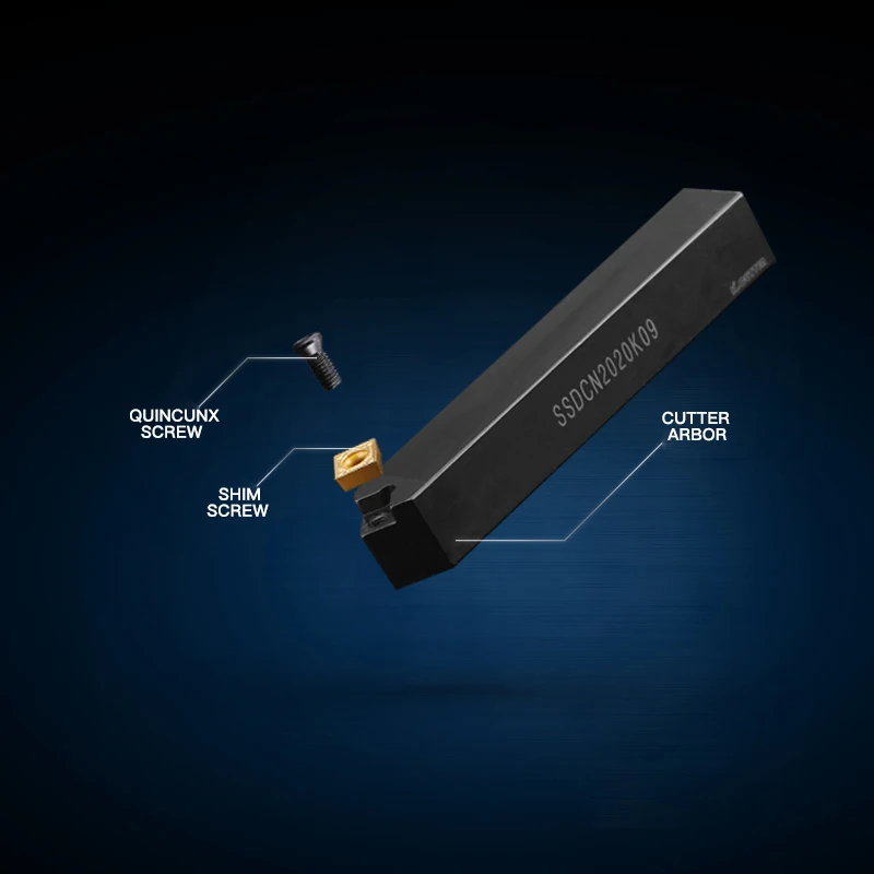 고품질 1PC SSDCN1212H09 SSDCN1616H09 SSDCN2020K09 CNC 외부 선반 밀링 커터 사각 외부 원형 공구 홀더
