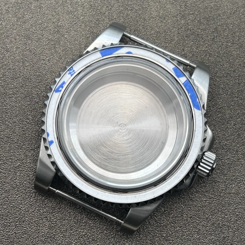 40 مللي متر حافظة من الفولاذ المقاوم للصدأ ورقة سفلية قابلة للنفاذ زجاج الياقوت لحركة NH34/NH35/36