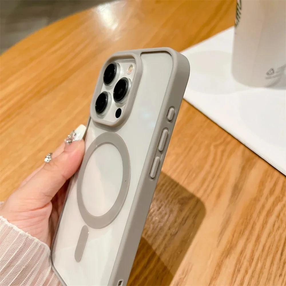 New For iPhone 16E 16 15 14 Plus 13 12 11 Pro X XR Max MINI 7 8 SE PLUS Luxury Magsafe Original Magnetic wireless charging Case