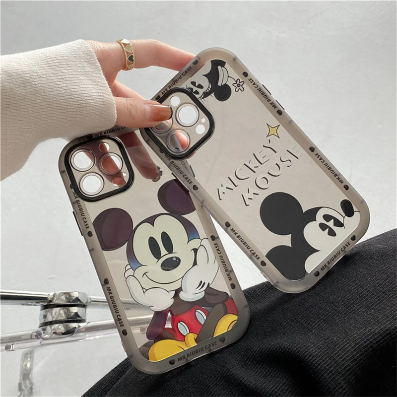 Cute Disney Mickey Minne Soft Case for iPhone 12 Pro 11 Pro XS Max X XR 7 8 Plus Back Cover Silicone TPU Anti-fall Shell