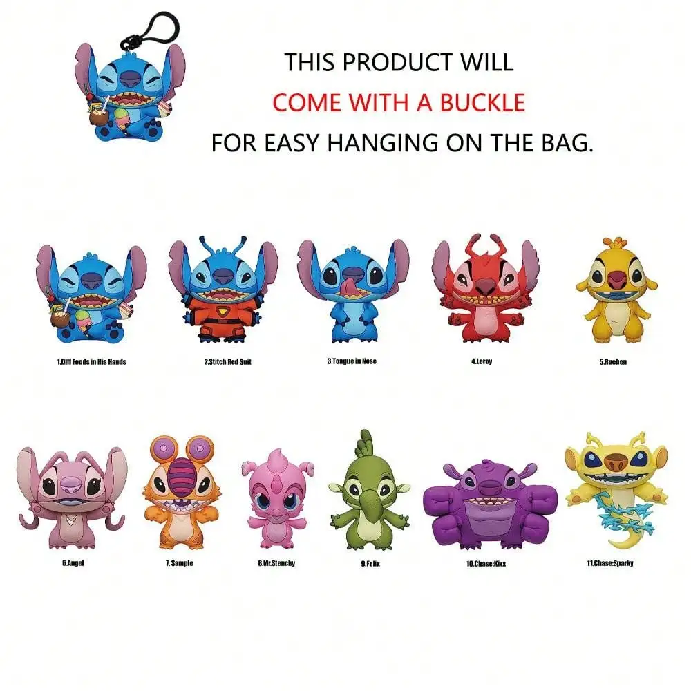 Stitch Officially Licensed PVC Blind Box Keychain Mystery Bag Clip Gift Disney