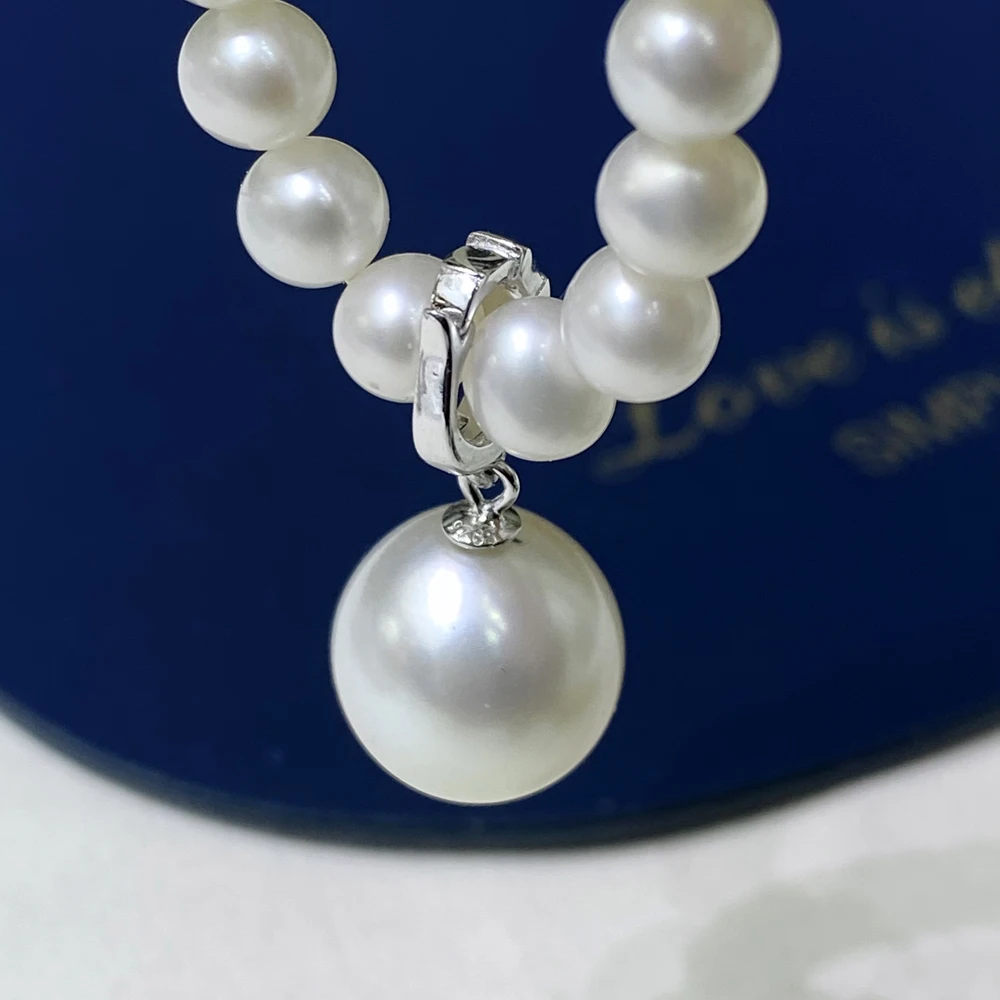 5 قطعة إكسسوارات اللؤلؤ ذاتية الصنع 925 قلادة فضية حامل فارغ ، قلادة على شكل ثعبان من الذهب والفضة ، مع شريط دائري 10-15 مللي متر