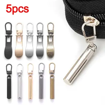 5 sztuk wymiana metalowy zamek błyskawiczny DIY szycie odpinana wymienna zakładka zamek błyskawiczny suwaki na głowę plecaki torebki naprawa główki zamka błyskawicznego