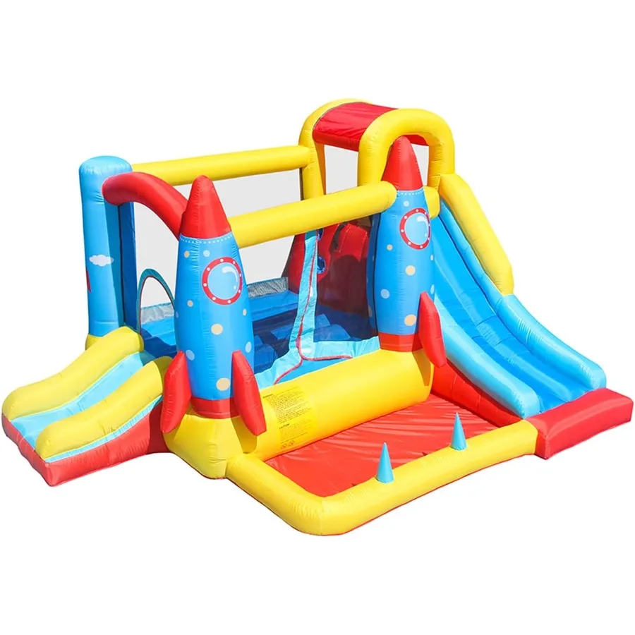 

Doctor Dolphin Rocket Bounce House Inflatable Bounce House with Blower for Outdoor ' Entertainment Toddler-Friendly Bouncing Ho