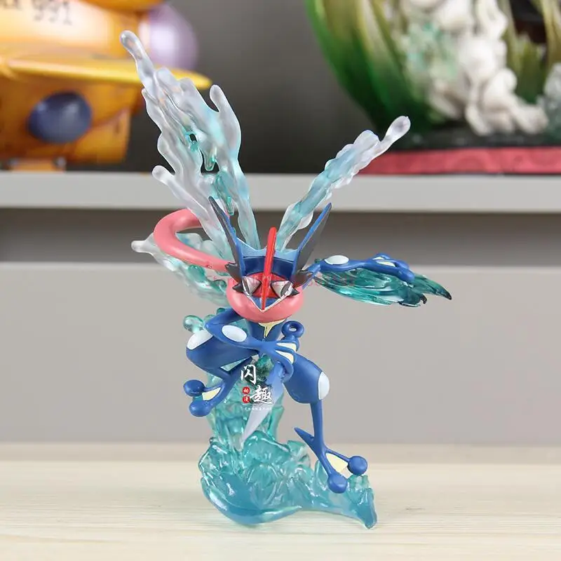 New 16cm Pokémon Gk Greninja Cartoon Action Figures Pet Elf Q Version Model Doll Decoration Desk Decoration Ornament Toys Gifts