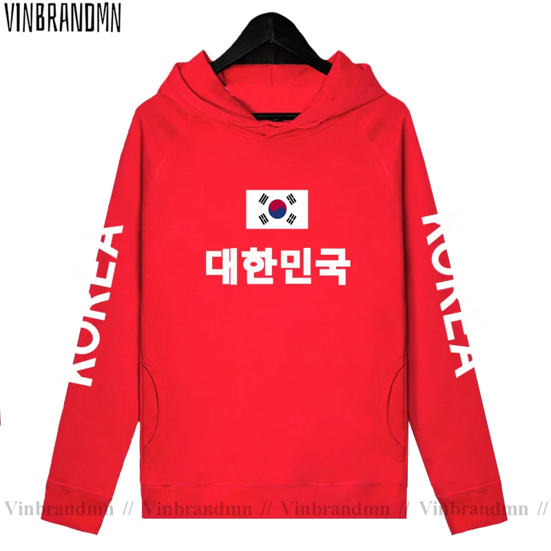 South Korea Hoodies Men Sweatshirt New Fashion Streetwear Clothing Retro Jerseys Footballer Tracksuit Nation Korean Flag Fleece