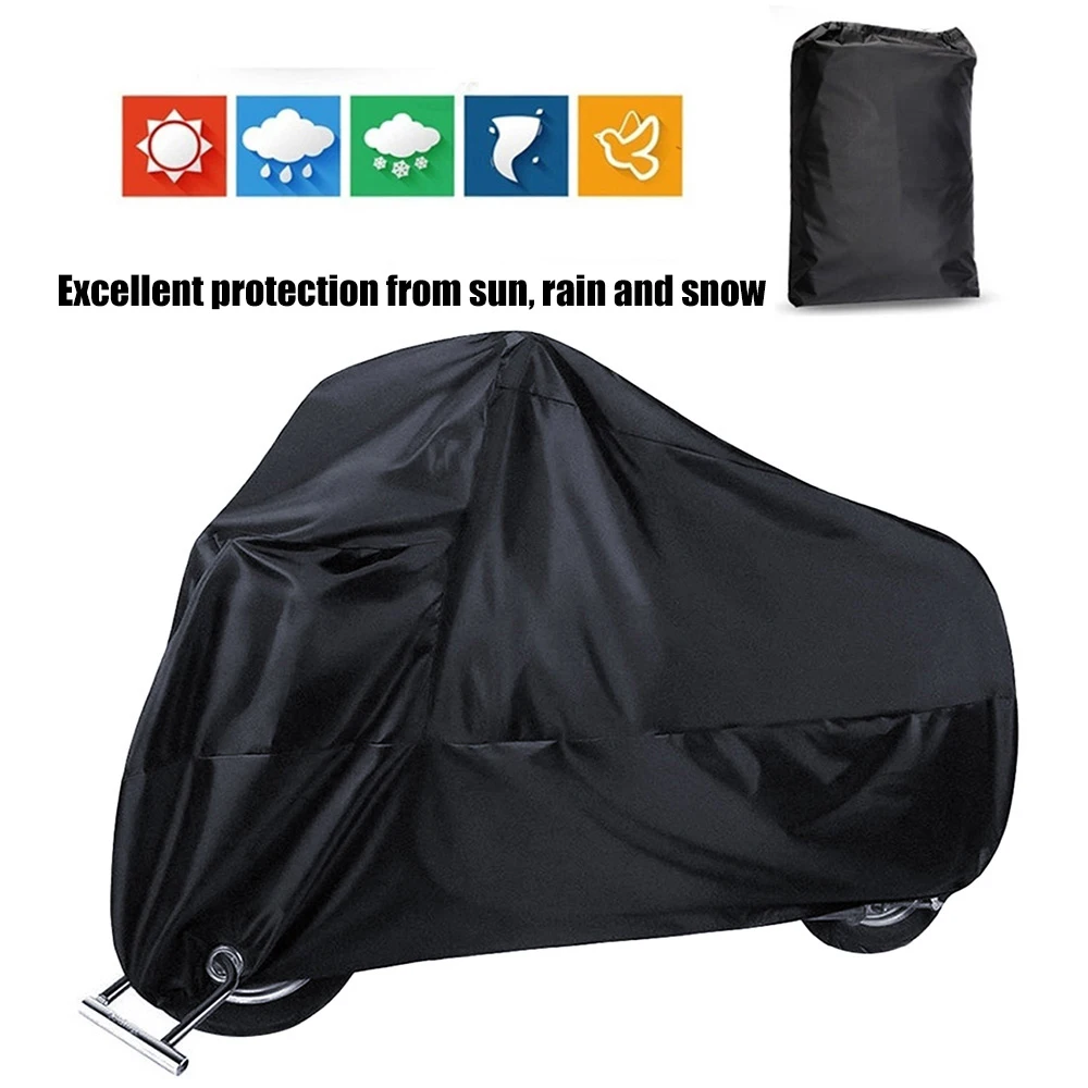 Motorcycle Cover Waterproof Dustproof UV Protective Outdoor Indoor Motorcycles E-bike Scooter190T Wear-resistant Fabric  Cover