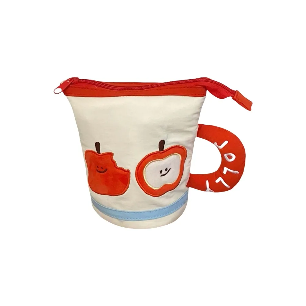 

Desktop Storage Cartoon Stationery Bag Water Cup Shape Cookies Fruits Korean Style Pencil Case Aesthetic Large Capacity