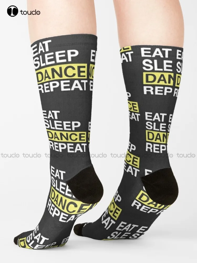 

Dancing Lover Gift For Dancer Eat Sleep Dance Repeat Gift Socks Winter Socks For Women Unisex Adult Teen Youth Socks Gift Retro