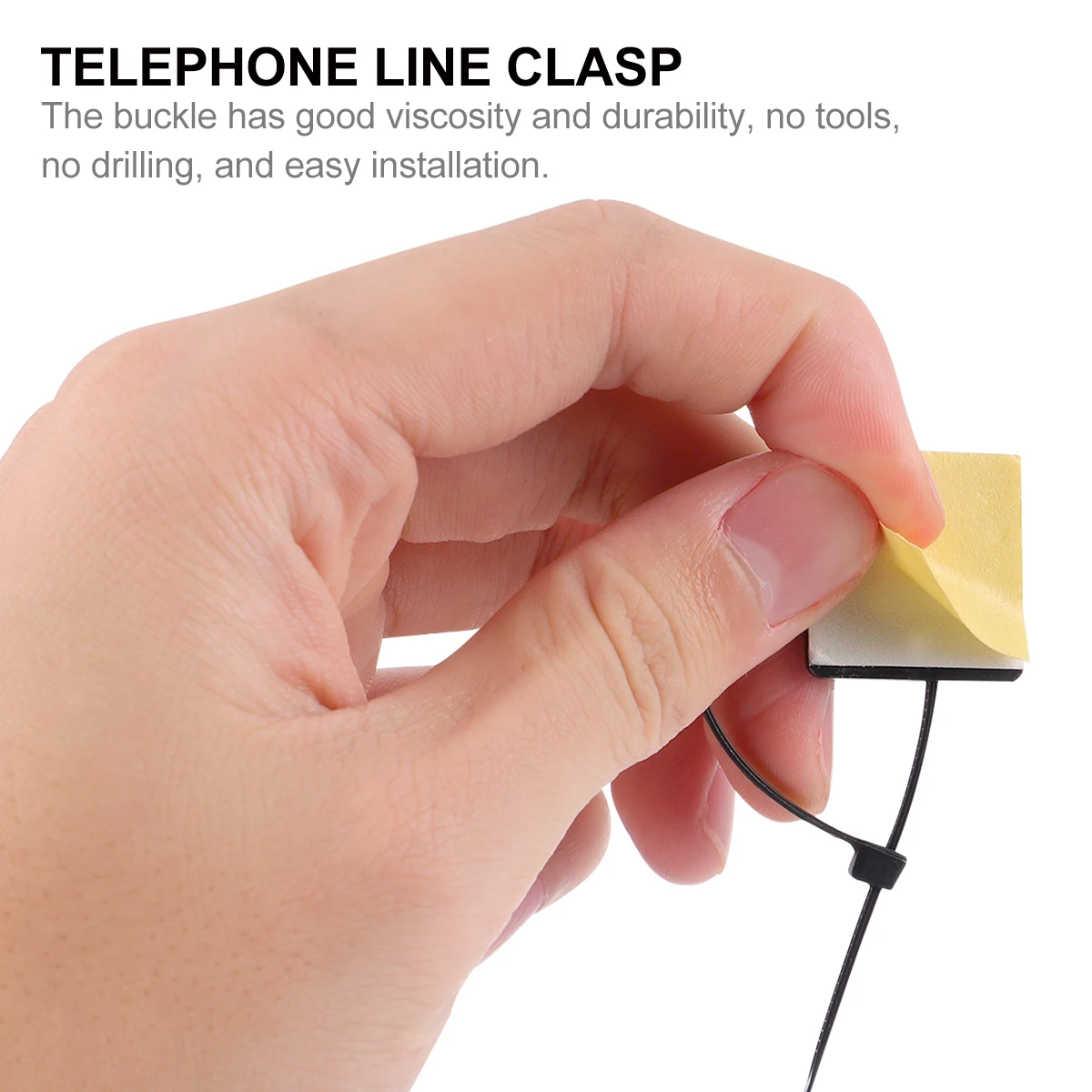 

400pcs Tie Base Self Cable Tie Base Adhesive Mount Wire Ties Wall Holder Bracket Clip Indoor Outdoor Durable PE Nylon