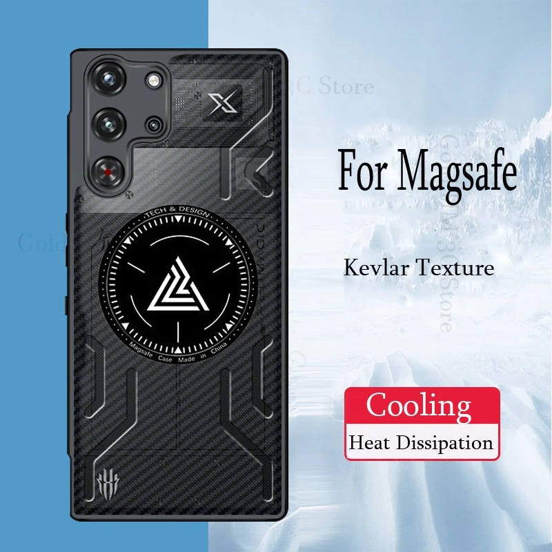 

Cooling Heat Dissipation Magnetic Case For ZTE nubia Red Magic 10 Pro Plus For Magsafe Matte Cover For Red Magic 9 8S 8 Pro Plus